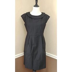 Black Round Collar Retro Shift Dress with Pockets by Myrtlewood from Modcloth L